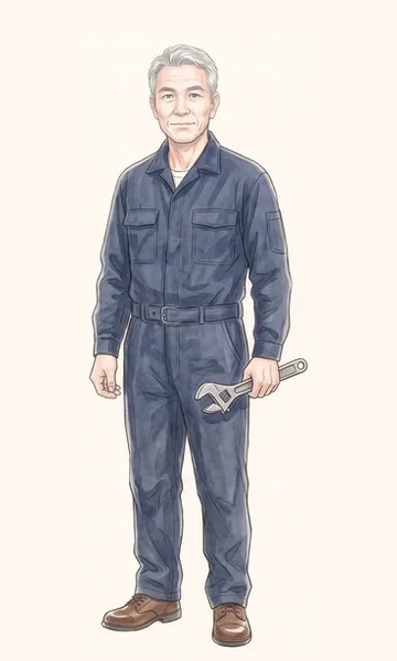源さんの立ち姿