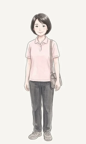 渚さんの立ち姿