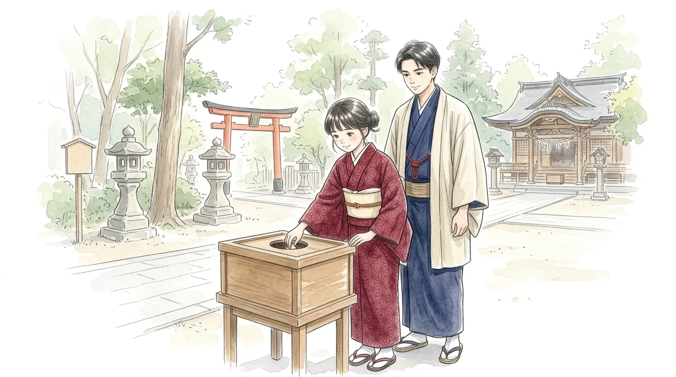 神社で並ぶ凪と幸村